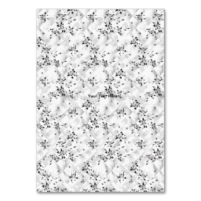 En svart och vit elegant fylld med stilfull bordsnummer (Framsidan)