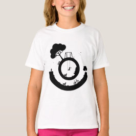 En svart-vit illustration t shirt