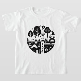 En svart-vit illustration t shirt