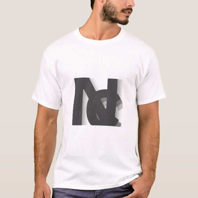 En svart, vit T-Shirt-design. T Shirt (Framsida)