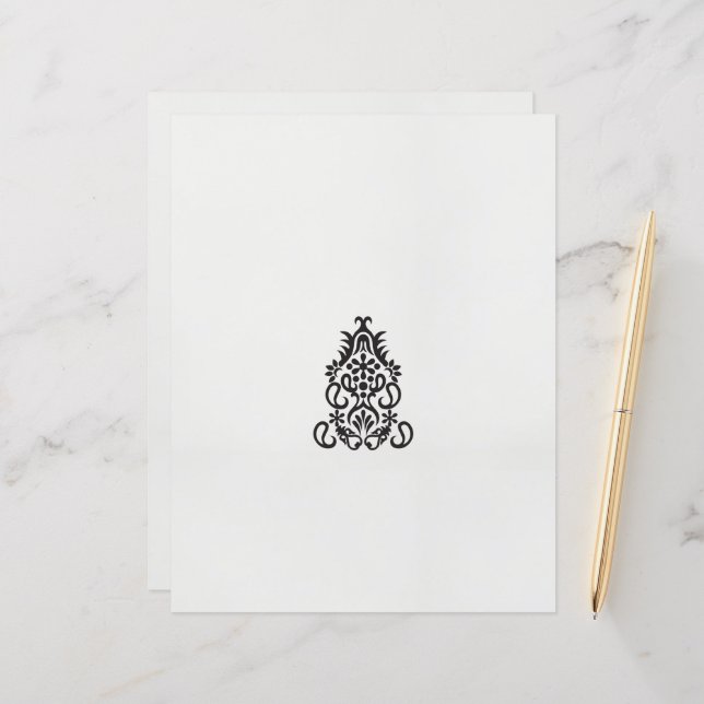 en svartvit bild av en ornerad design (Fram/Back In Situ)