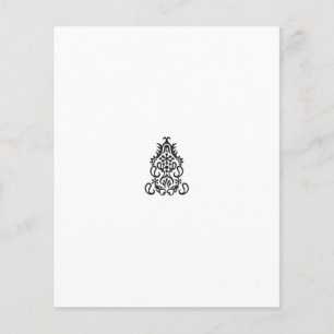 en svartvit bild av en ornerad design flygblad