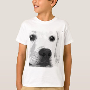 En svartvit Labrador retriever T-shirt