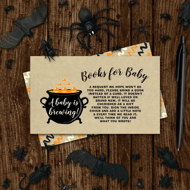 En svensk Baby brinner Halloween Baby Shower Bok Tilläggskort (Skapare uppladdad)