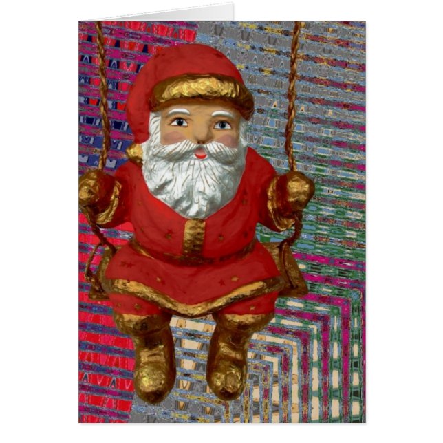 En svidande Santa God jul Hälsningskort (Framsidan)