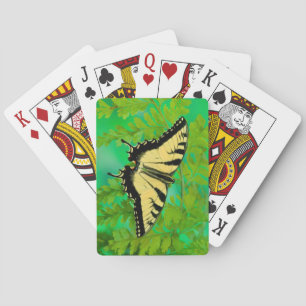 En Swallowtail fjärilslandning Casinokort
