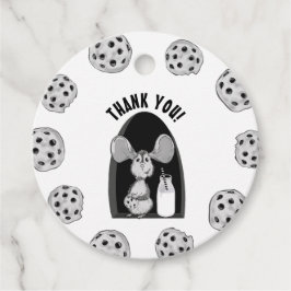 En Sweet Cookie och Mjölk Birthday Gåvor Etiketter