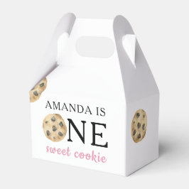 En Sweet Cookie och Mjölk Girl First Birthday Presentaskar