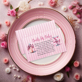 En Sweet Tini One Baby Shower Bokar för Baby Tilläggskort