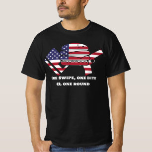 En Swipe One Bita One Round Food Guns Debts USA T Shirt