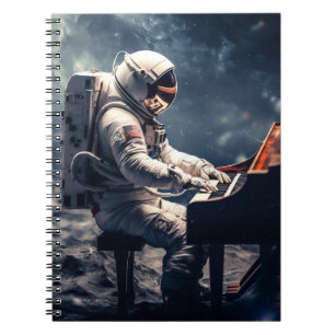 En symfoni för stjärnor Astronaut Piano i Måne Anteckningsbok