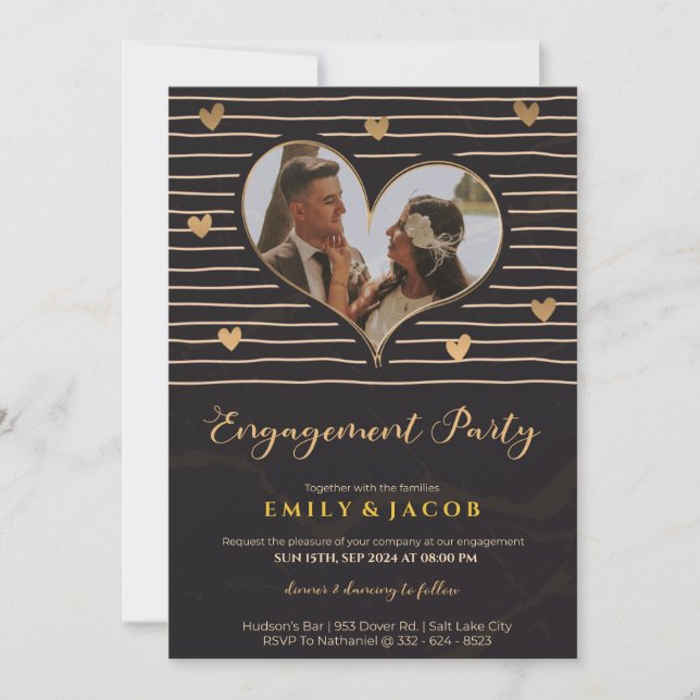 En symfoni Kärlek vår Förlovning Firande Inbjudningar (Framsida)