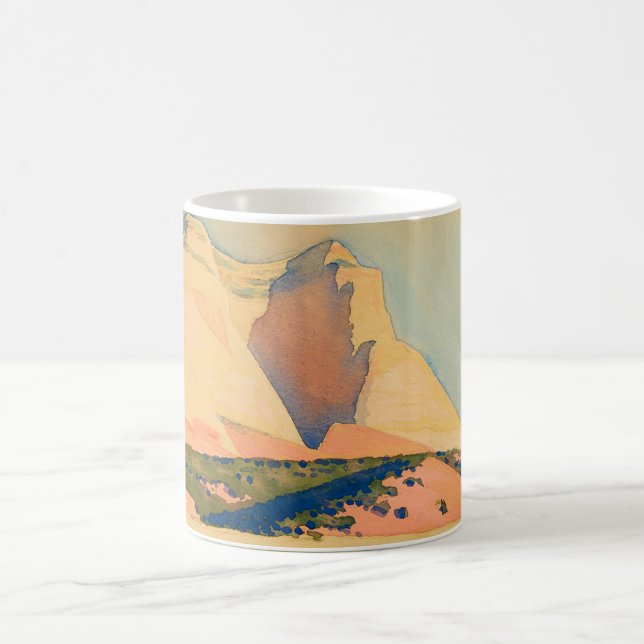 En syn på berget Carmel, Utah av Maynard Dixon Kaffemugg (Center)