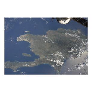 En syn på den karibiska ön Hispaniola Fototryck