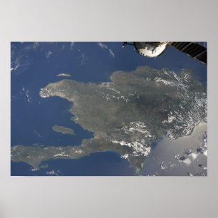 En syn på den karibiska ön Hispaniola Poster