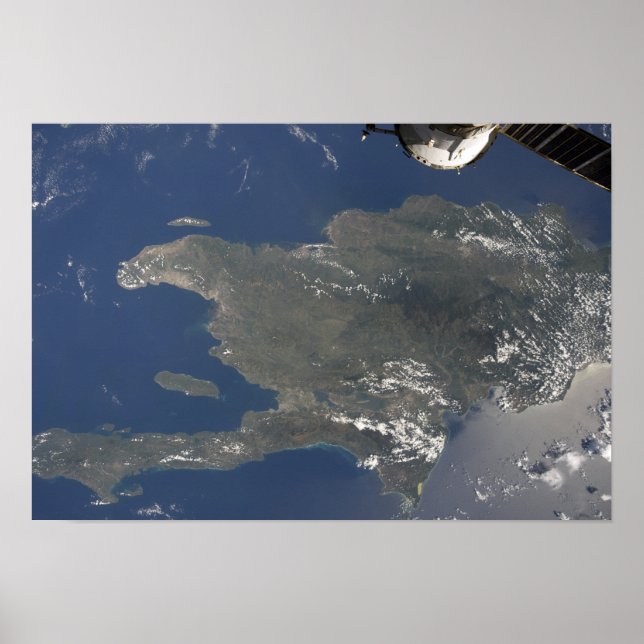 En syn på den karibiska ön Hispaniola Poster (Framsidan)