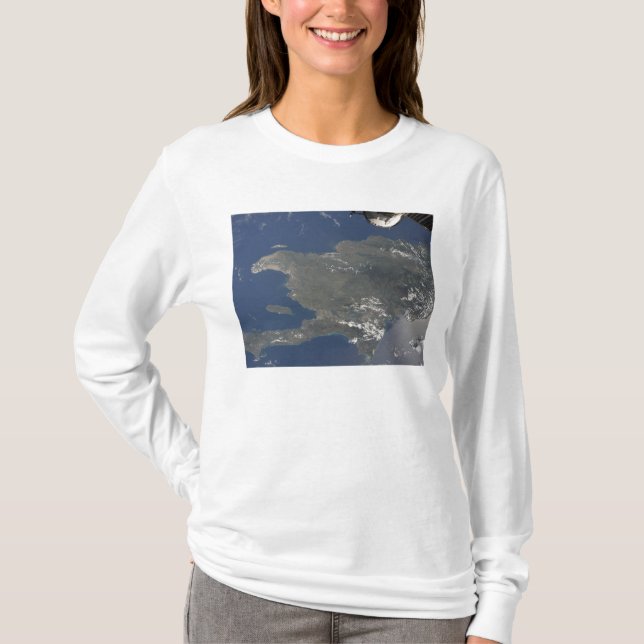 En syn på den karibiska ön Hispaniola Tee Shirt (Framsida)
