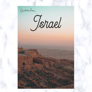 En syn på Masada i Israel Vykort