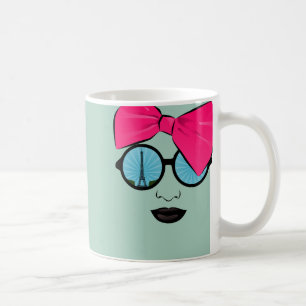 En syn på Paris Oversized Bow Ansikte Kaffemugg