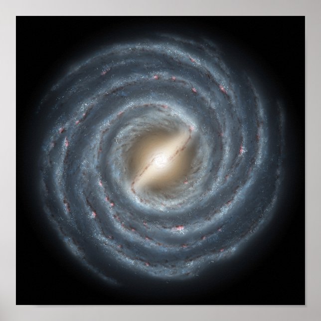 En syn på vår egen Milky Way Galaxy Poster (Framsidan)