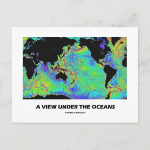 En syn under havet (den geografiska världskartan) vykort