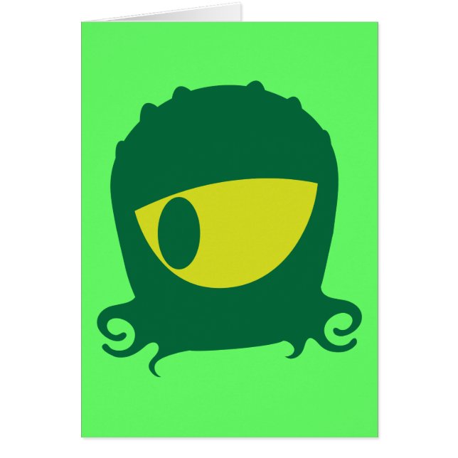 En synad främmande varelse hälsningskort (Framsidan)