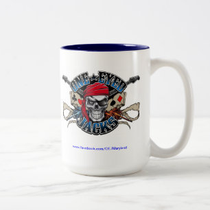 En synad jackkaffemugg Två-Tonad mugg