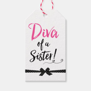 "En syster DIVA!" Presentetikett