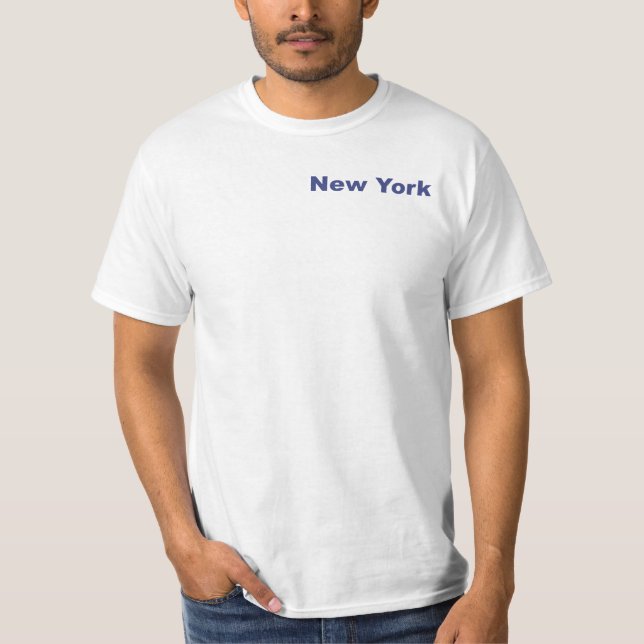 En t-shirt om ursprung vid New Yorks namn (Framsida)