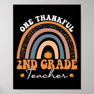 En tacksam andra Klass-lärarThanksgiving i Groovy Poster
