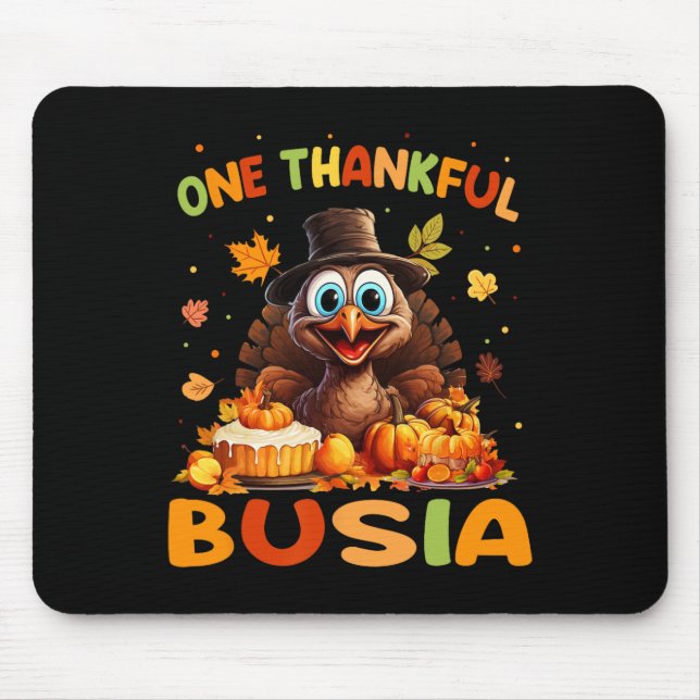 En tacksam Busia Graphic Fall-Thanksgiving Musmatta (Framsidan)