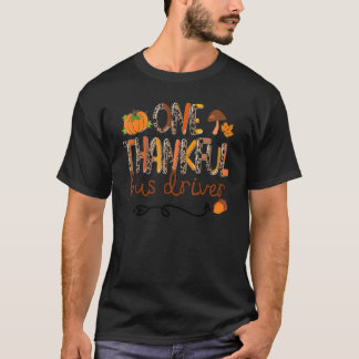 En tacksam bussförare regnbåge kalkon höst tack t shirt