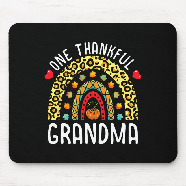En tacksam farmors Thanksgiving Rainbow Leopard Musmatta (Framsidan)