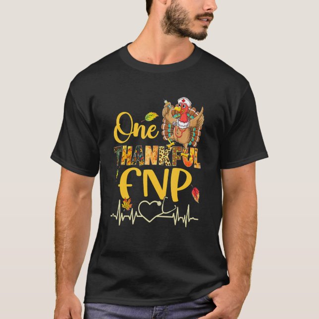En tacksam Fnp-sjuksköterska Turkiet Stethoscope T T Shirt (Framsida)