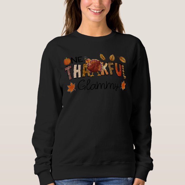 En tacksam glammy höst höst mormor kalkon Tha T Shirt (Framsida)