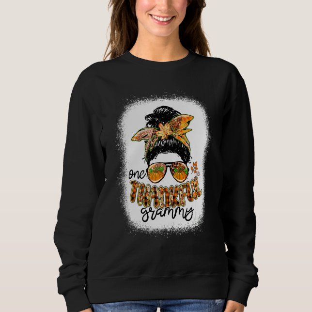 En tacksam Grammy Rufsigt Fall Thanksgiving T Shirt (Framsida)