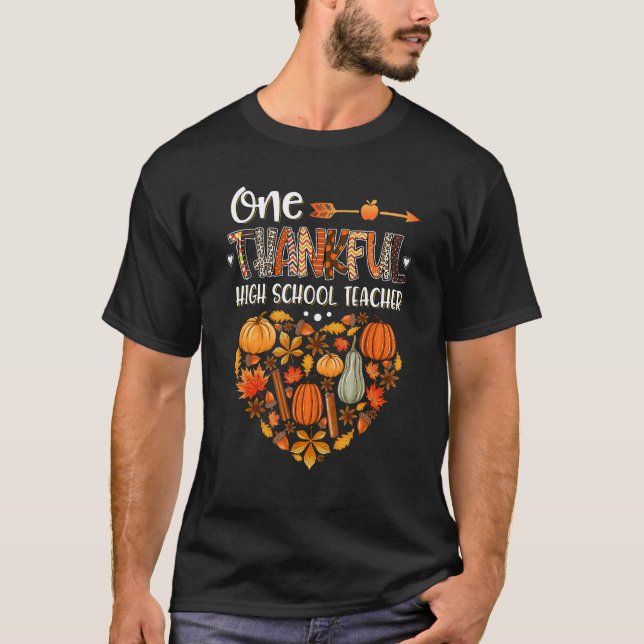 En tacksam högskolelärare hösten tack t shirt (Framsida)