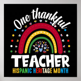 En tacksam lärare i det latinamerikanska kulturarv poster