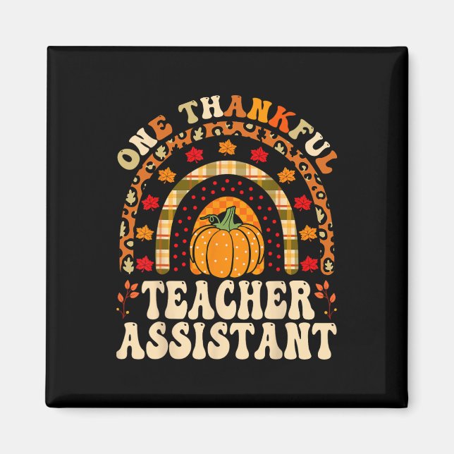 En tacksam lärare Istant - Thanksgiving Teachin Magnet (Framsidan)