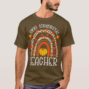 En tacksam lärarThanksgiving Rainbow Leopard T Shirt