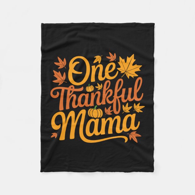 En tacksam mamma höst moder takkärlek blad Thanksg Fleecefilt (Framsidan)