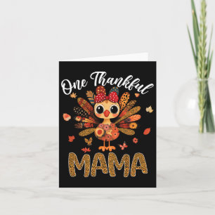 En tacksam Mamma - hösten faller Turkiet Thanksgiv Kort