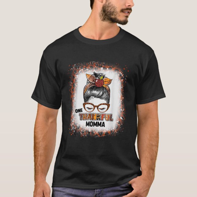 En tacksam mamma Lämnar hösten hösten över hösten. T Shirt (Framsida)