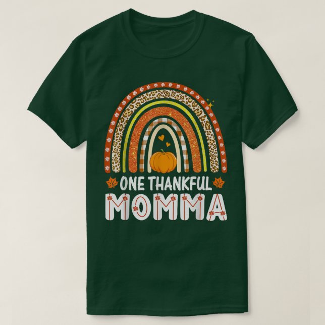 En tacksam mamma Rainbow Leopard kommer hösten eft T Shirt (Design framsida)