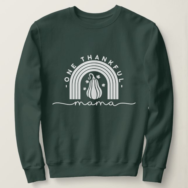 En tacksam mamma typografi-skjorta t shirt (Design framsida)