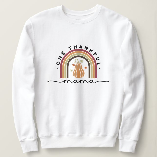 En tacksam mamma typografi-skjorta t shirt (Design framsida)