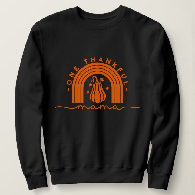 En tacksam mamma typografi-skjorta t shirt (Design framsida)