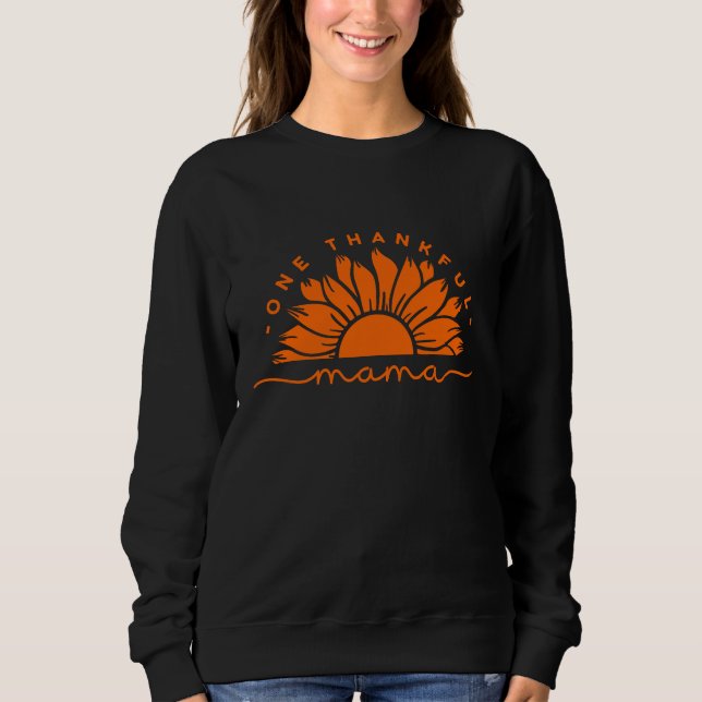 En tacksam mamma typografi-skjorta t shirt (Framsida)