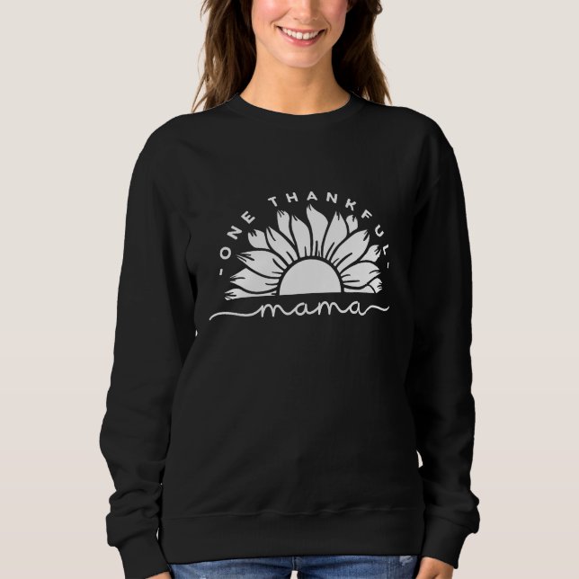 En tacksam mamma typografi-skjorta t shirt (Framsida)