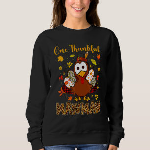 En tacksam Mawmaw Turkey Family Leopart Thankgiv T Shirt